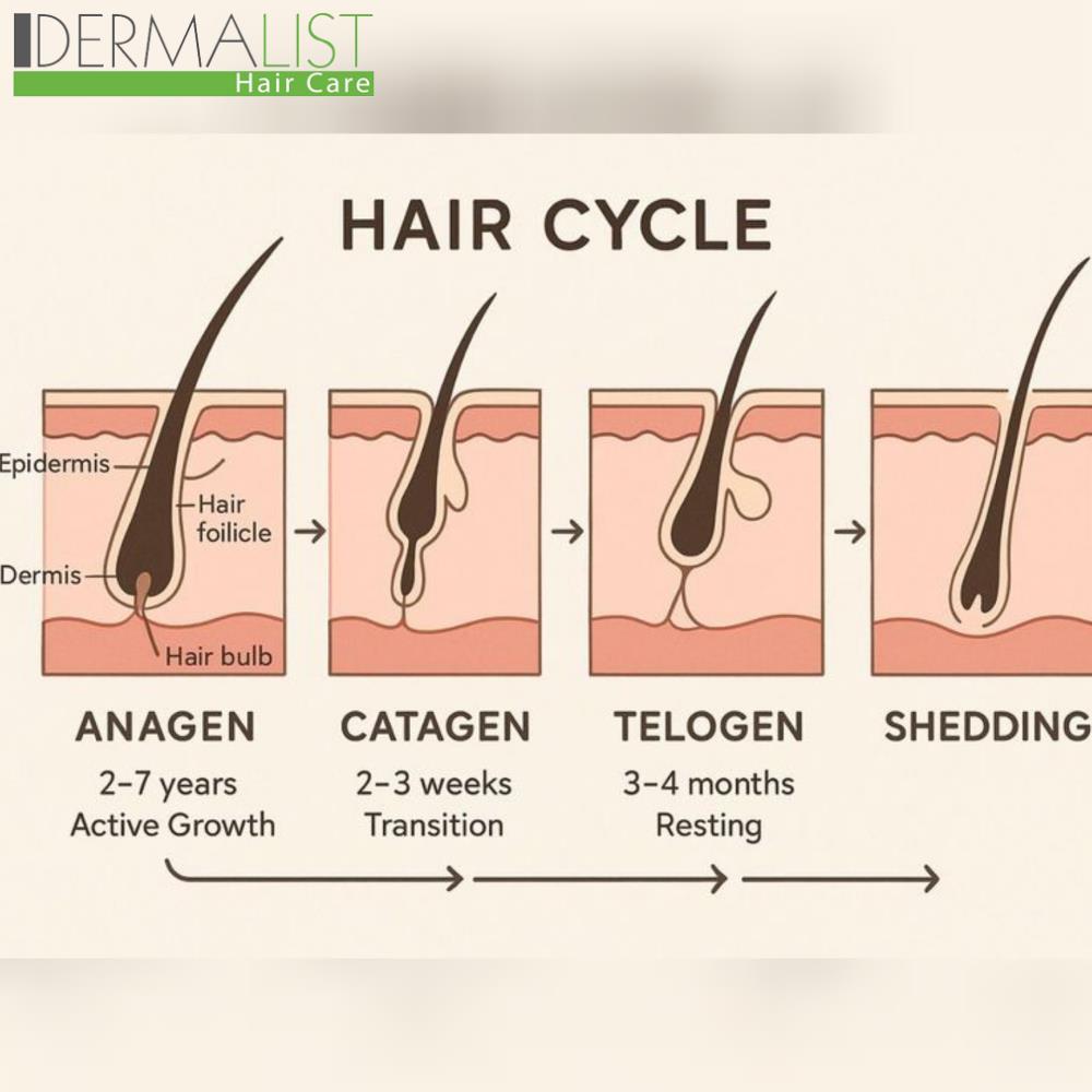 چرخه رشد مو: از آناژن تا تلوژن